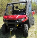 3 Star Black Soft Full Doors - Can Am Defender