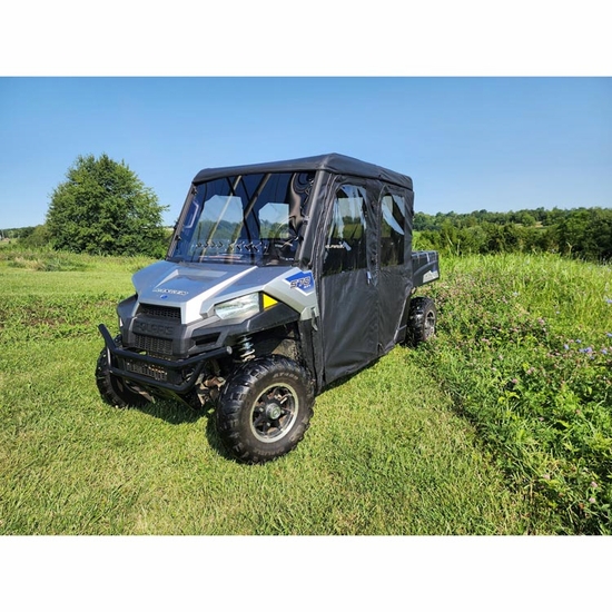 3 Star Black Soft Full Doors, Rear Window and Top - 2015-21 Mid Size Polaris Ranger 570 Crew, Crew 570-4 - alt image 1
