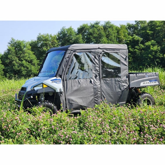 3 Star Black Soft Full Doors, Rear Window and Top - 2015-21 Mid Size Polaris Ranger 570 Crew, Crew 570-4 - alt image 2