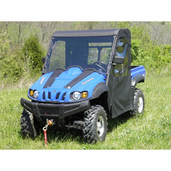 3 Star Black Soft Full Doors, Rear Window and Top - Massimo MSU 500, 700 w/ Black Hood Stripes - alt image 0