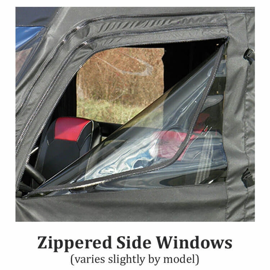 3 Star Black Soft Full Doors w/ Zippers and Rear Window - Intimidator Classic 750, 1000, EV, Truck 1000 - alt image 3