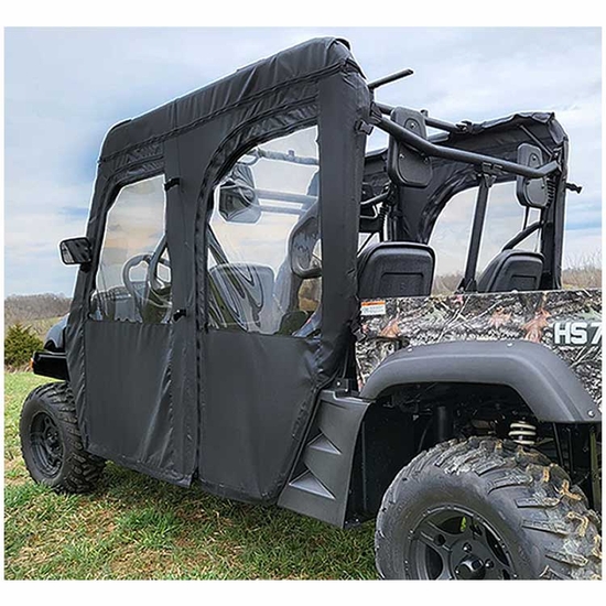 3 Star Black Soft Full Doors w/ Zippers - Hisun HS 750 Crew - alt image 1