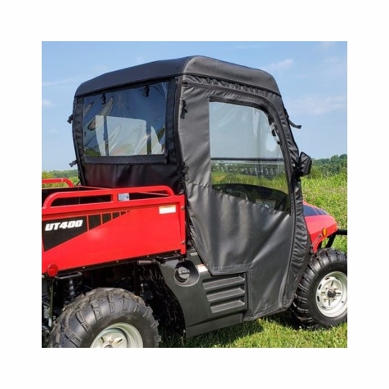 3 Star Black Soft Full Doors, Zippered Rear Window and Top - Coleman Outfitter, Hisun HS 400