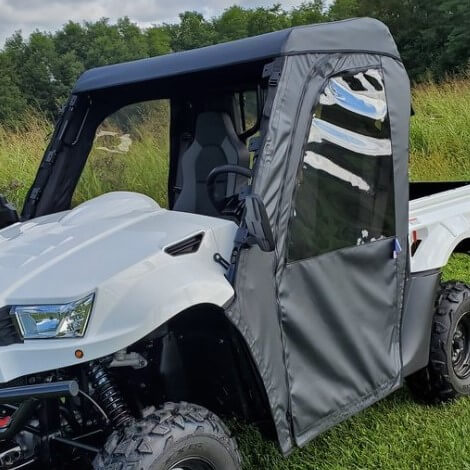 3 Star Black Soft Full Doors, Zippered Rear Window and Top - Kymco