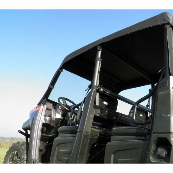 3 Star Black Soft Top - 2014-20 Full Size Polaris Ranger Crew w/ Pro-Fit Cage - alt image 1