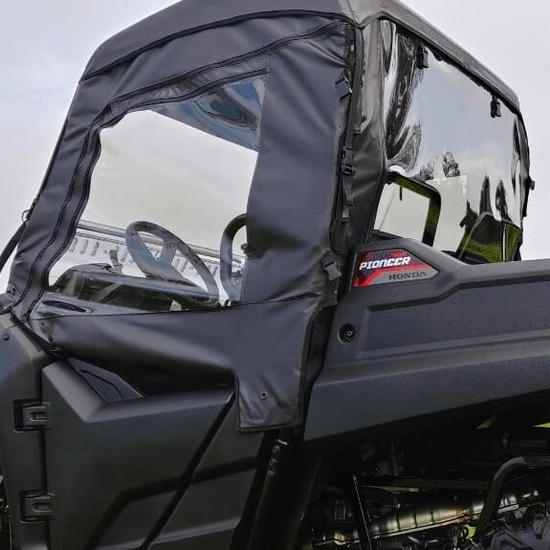 3 Star Black Soft Upper Doors and Rear Window - Honda Pioneer 700