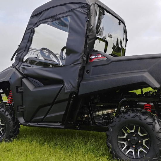 3 Star Black Soft Upper Doors and Rear Window - Honda Pioneer 700 - alt image 0