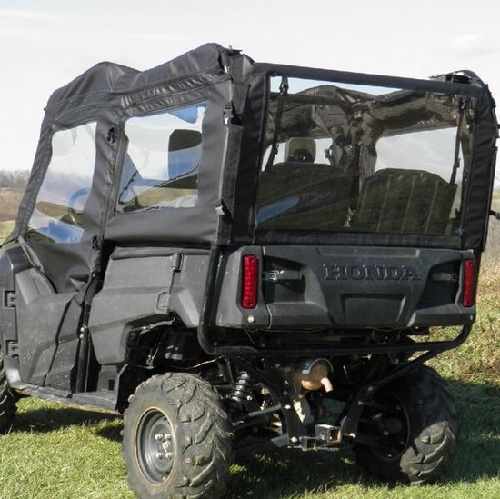 3 Star Black Soft Upper Doors and Rear Window - Honda Pioneer 700 4