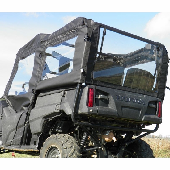 3 Star Black Soft Upper Doors and Rear Window - Honda Pioneer 700 4 - alt image 0