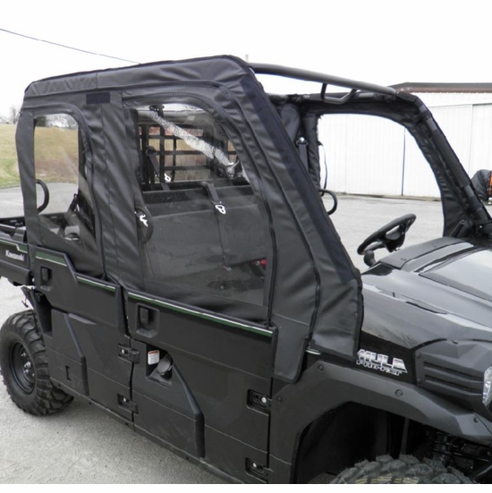 3 Star Black Soft Upper Doors and Rear Window - Kawasaki Mule Pro-FXT, DXT - alt image 0