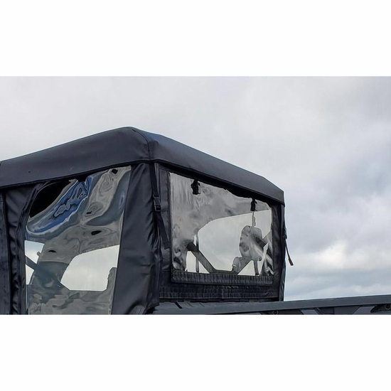3 Star Black Soft Upper Doors and Zippered Rear Window - Can Am Defender Max - alt image 2