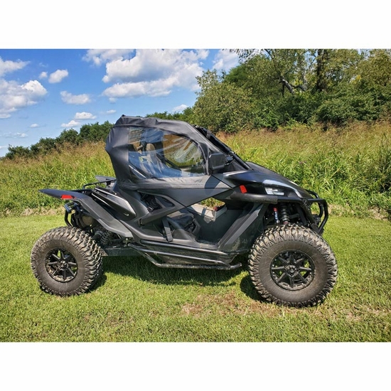 3 Star Black Soft Upper Doors and Zippered Rear Window - CF Moto ZForce 950