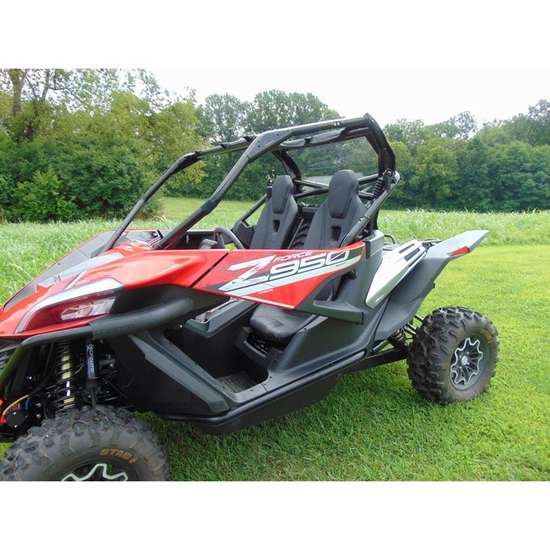 3 Star Black Soft Upper Doors and Zippered Rear Window - CF Moto ZForce 950 - alt image 3