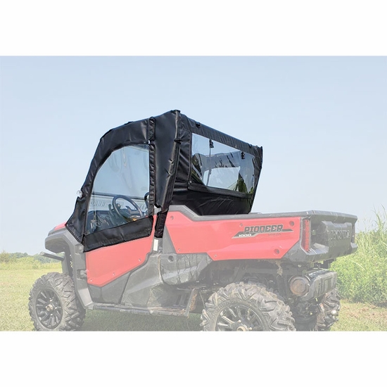 3 Star Black Soft Upper Doors and Zippered Rear Window - Honda Pioneer 1000