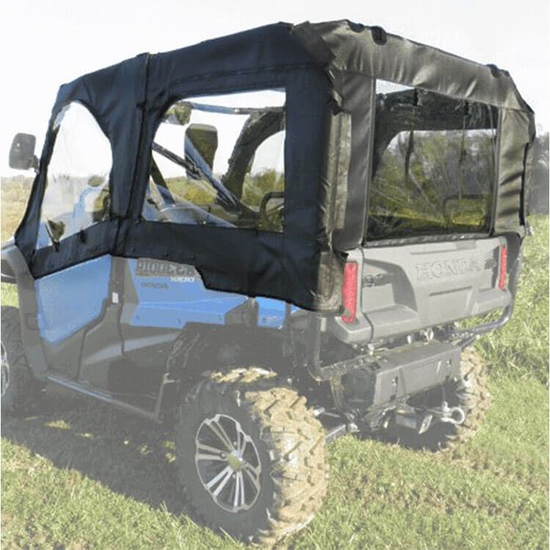 3 Star Black Soft Upper Doors and Zippered Rear Window - Honda Pioneer 1000-5, 1000-6 - alt image 0