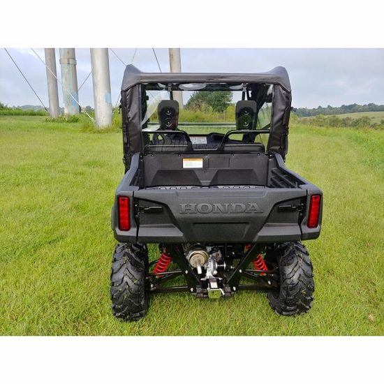 3 Star Black Soft Upper Doors and Zippered Rear Window - Honda Pioneer 700 - alt image 1
