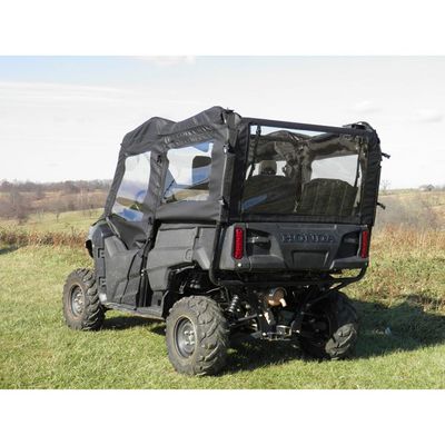 Honda Pioneer 700 4 Black Upper Doors & Zip Open Back