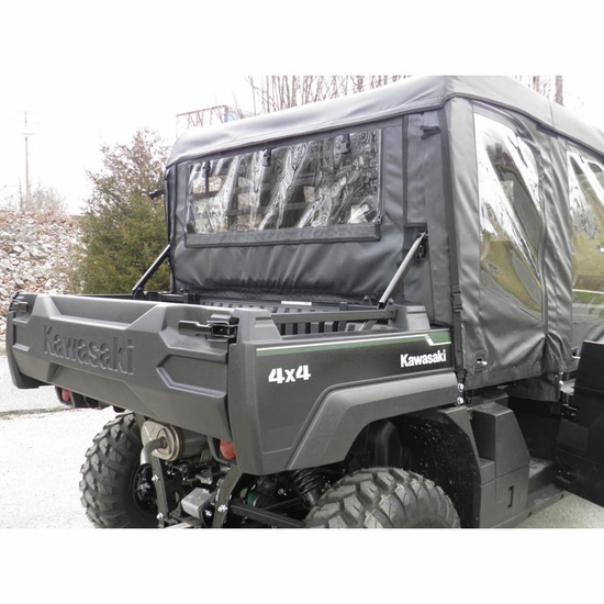 3 Star Black Soft Upper Doors and Zippered Rear Window - Kawasaki Mule Pro-FXT, DXT - alt image 0