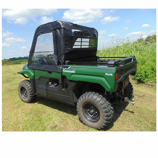 3 Star Black Soft Upper Doors and Zippered Rear Window - Kawasaki Mule Pro-MX - alt image 0