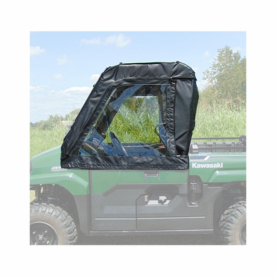 3 Star Black Soft Upper Doors and Zippered Rear Window - Kawasaki Mule Pro-MX - alt image 1