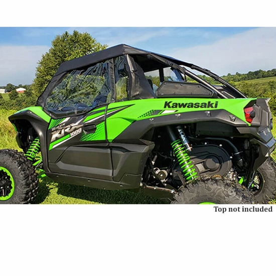 3 Star Black Soft Upper Doors and Zippered Rear Window - Kawasaki Teryx KRX 1000 - alt image 0