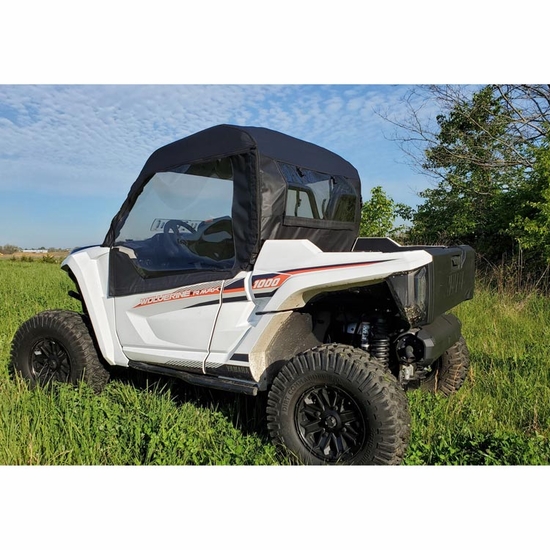 3 Star Black Soft Upper Doors and Zippered Rear Window - Yamaha Wolverine RMAX2 1000