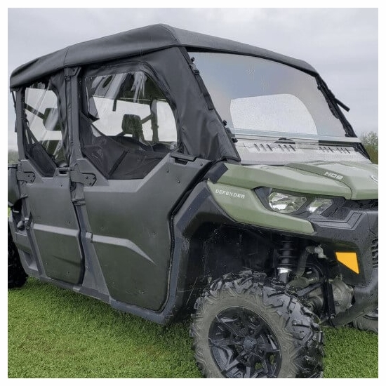 3 Star Black Soft Upper Doors - Can Am Defender Max - alt image 0