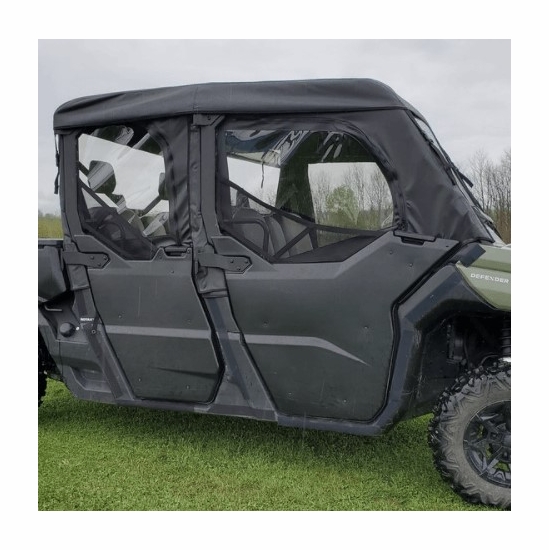 3 Star Black Soft Upper Doors - Can Am Defender Max
