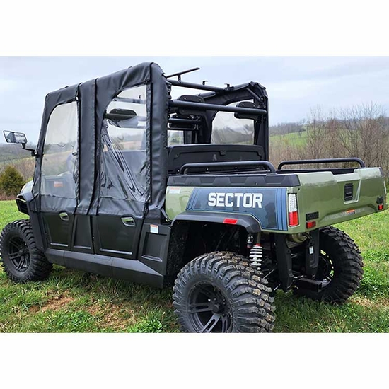 3 Star Black Soft Upper Doors - Hisun Sector 750 Crew - alt image 1