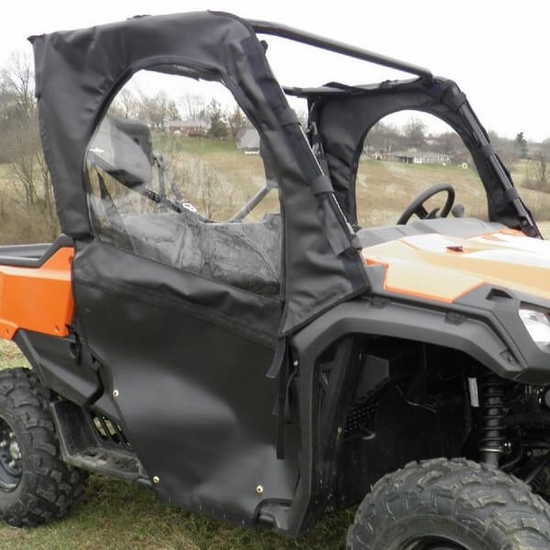 3 Star Black Soft Upper Doors - Honda Pioneer 1000