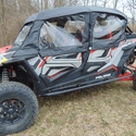 3 Star Black Soft Upper Doors - Polaris RZR XP 4 1000, XP 4 Turbo, S 4 1000, 4 900