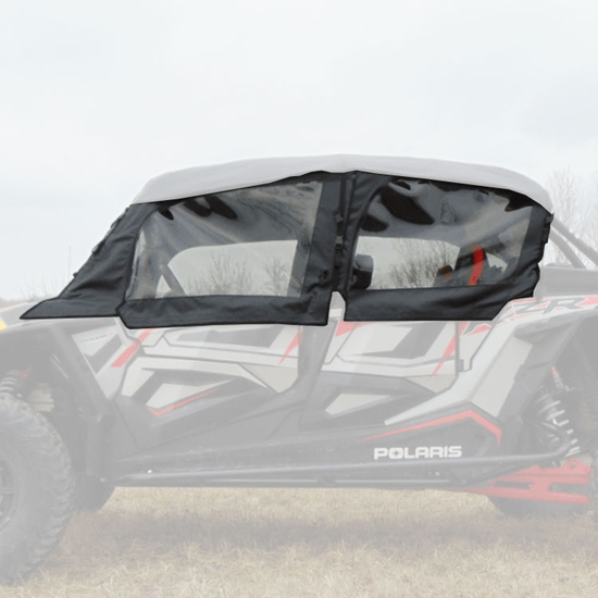 3 Star Black Soft Upper Doors - Polaris RZR XP 4 1000, XP 4 Turbo, S 4 1000, 4 900