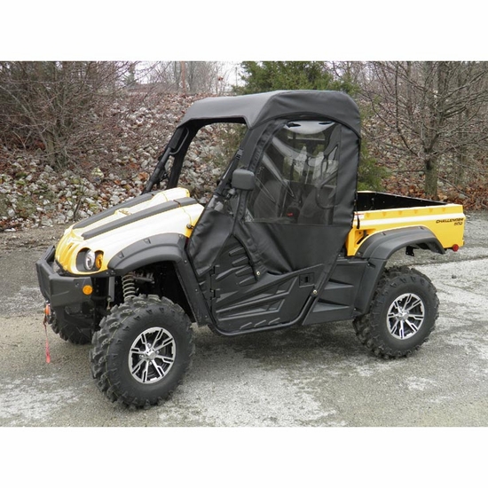 3 Star Black Soft Upper Doors, Rear Window and Top - Hisun HS 500, 700 w/ Black Hood Stripes