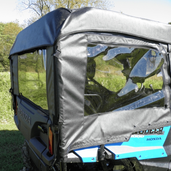 3 Star Black Soft Upper Doors, Rear Window and Top - Honda Pioneer 1000-5 - alt image 5