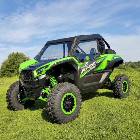 3 Star Black Soft Upper Doors, Rear Window and Top - Kawasaki Mule Pro-MX - alt image 1