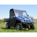 3 Star Black Soft Upper Doors, Rear Window and Top - Massimo MSU 500, 700 w/ Black Hood Stripes