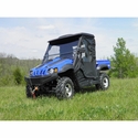 3 Star Black Soft Upper Doors, Rear Window and Top - Massimo MSU 500, 700 w/ Black Hood Stripes