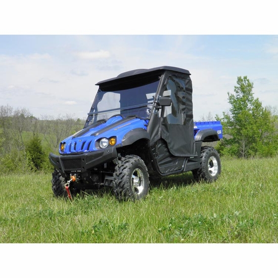 3 Star Black Soft Upper Doors, Rear Window and Top - Massimo MSU 500, 700 w/ Black Hood Stripes - alt image 0