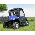 3 Star Black Soft Upper Doors, Rear Window and Top - Massimo MSU 500, 700 w/ Black Hood Stripes
