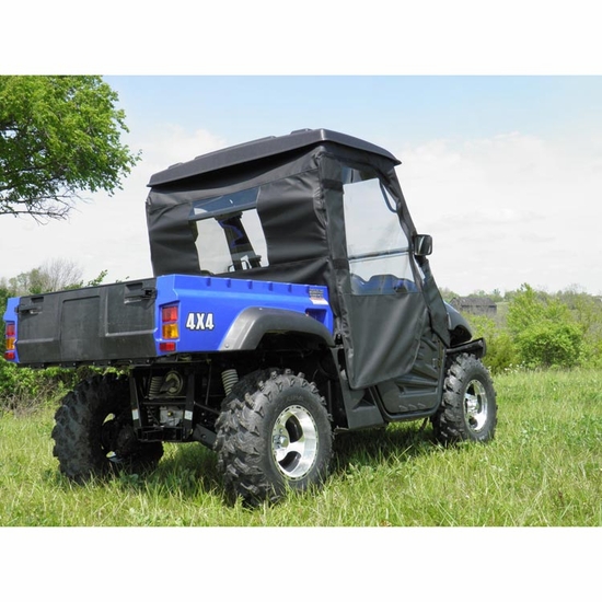 3 Star Black Soft Upper Doors, Rear Window and Top - Massimo MSU 500, 700 w/ Black Hood Stripes - alt image 1