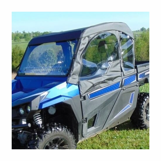 3 Star Black Soft Upper Doors, Rear Window w/ Zippers, Top - Arctic Cat, Textron Stampede