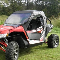 3 Star Black Soft Upper Doors, Zippered Rear Window and Top - Arctic Cat Wildcat 1000, X