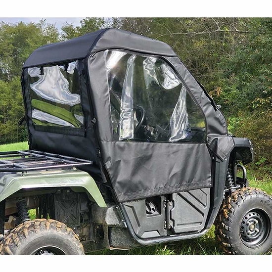 3 Star Black Soft Upper Doors, Zippered Rear Window and Top - Honda Pioneer 500, 520 - alt image 0