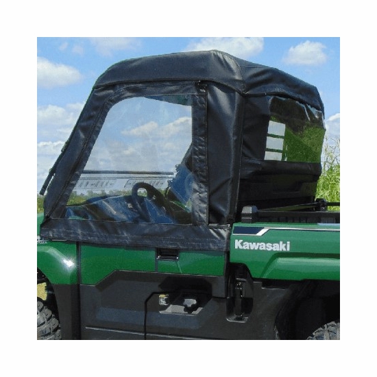 3 Star Black Soft Upper Doors, Zippered Rear Window and Top - Kawasaki Mule Pro-MX - alt image 1
