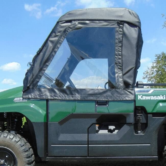 3 Star Black Soft Upper Doors, Zippered Rear Window and Top - Kawasaki Mule Pro-MX - alt image 2