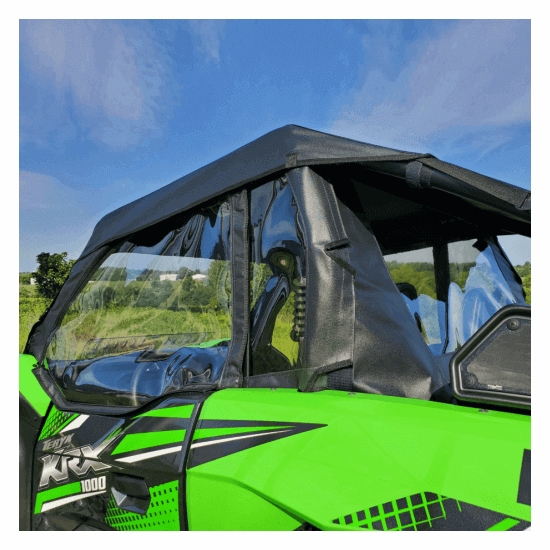 3 Star Black Soft Upper Doors, Zippered Rear Window and Top - Kawasaki Teryx KRX 1000