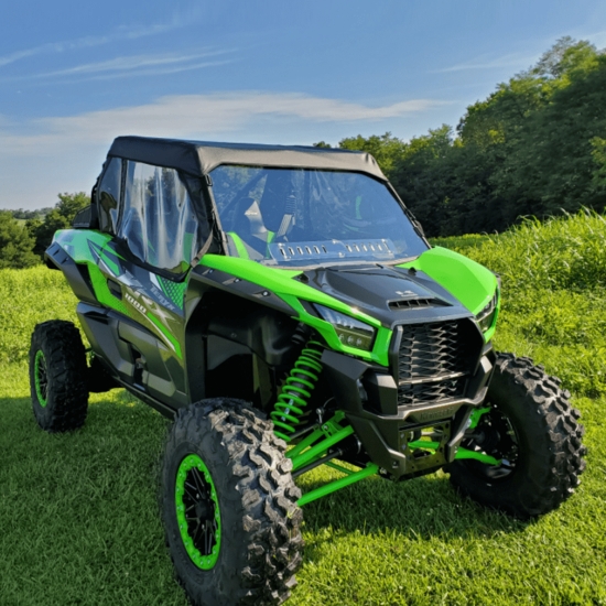 3 Star Black Soft Upper Doors, Zippered Rear Window and Top - Kawasaki Teryx KRX 1000 - alt image 0