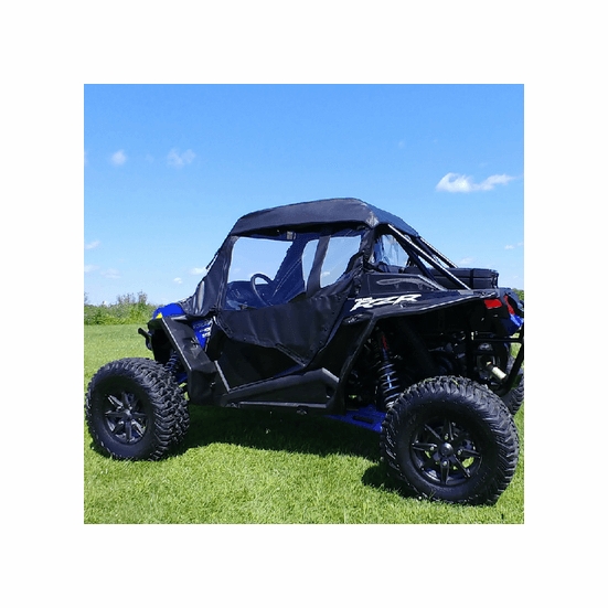 3 Star Black Soft Upper Doors, Zippered Rear Window and Top - Polaris RZR XP Turbo S - alt image 1