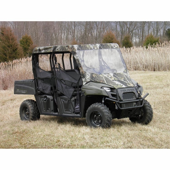 3 Star Black Soft Windshield, Top and Rear Window - 2010-24 Full Size Polaris Ranger 800 Crew, Crew 570-6 - alt image 2