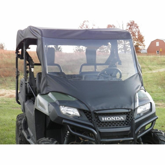 3 Star Black Soft Windshield, Top and Rear Window - Honda Pioneer 700-4 - alt image 0